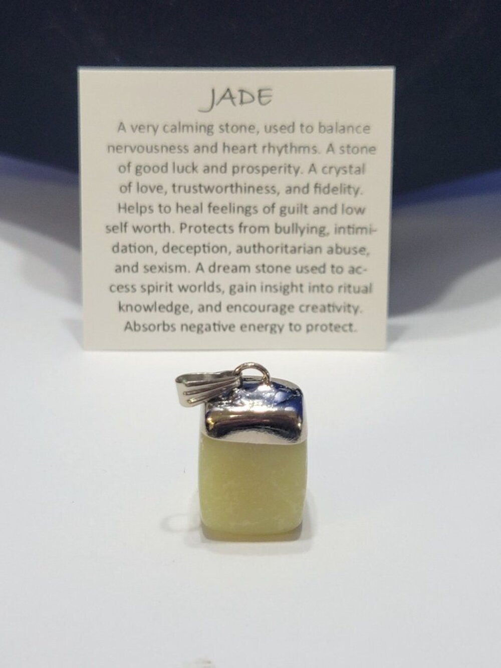 Vintage Natural Block of Jade Pendant for Good Luck